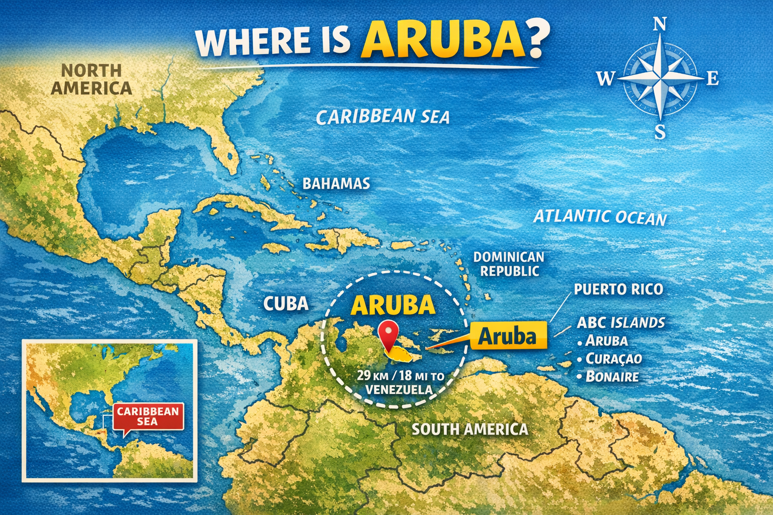Where Is Aruba Located? Caribbean Map, Hurricane Safety & Why It’s So Popular