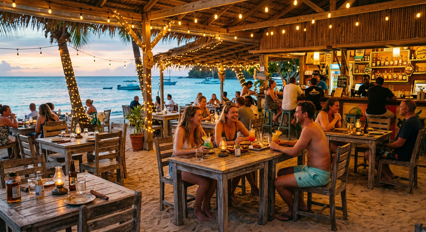 Caribbean beach bar