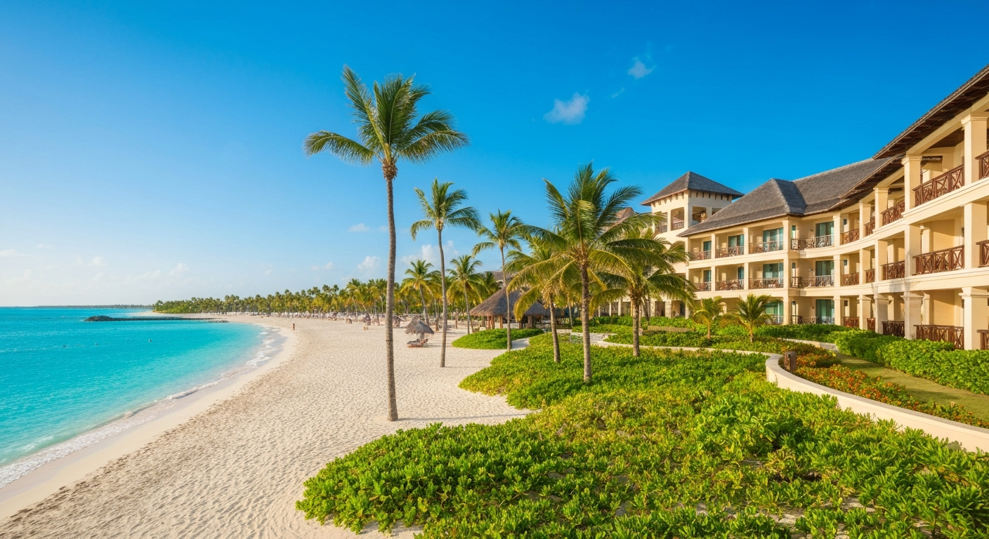 Beachfront resort in Punta Cana, Dominican Republic